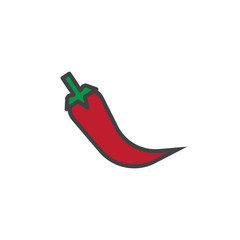 Hot pepper filled outline icon, line vector sign, linear colorful pictogram isolated on white. Chili pepper symbol, logo illustration. Pixel perfect vector graphics