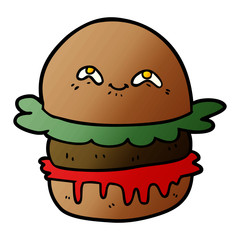 cartoon fast food burger