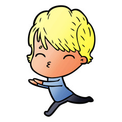 cartoon woman thinking