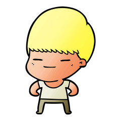 Obraz premium cartoon smug boy