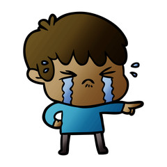 cartoon boy crying