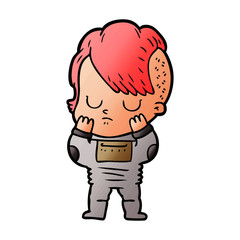 cartoon woman