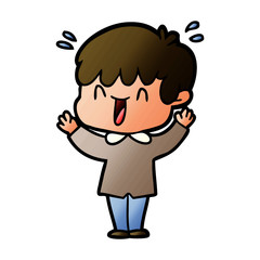 Obraz premium cartoon laughing boy