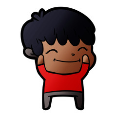 cartoon happy boy