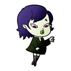 cute cartoon vampire girl