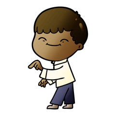 cartoon happy boy