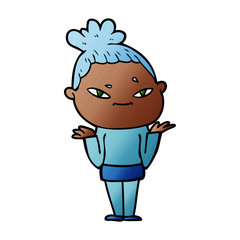 Obraz premium cartoon woman