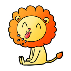 happy cartoon lion
