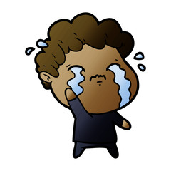 cartoon man crying