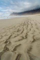 Famara-stunning beach for surfers. Lanzarote. Canary Islands. Spain