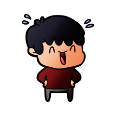 cartoon laughing boy