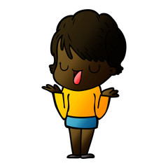 cartoon woman talking