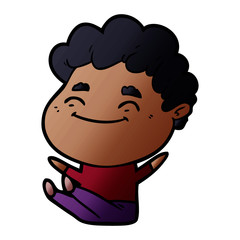 cartoon friendly man