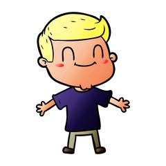 cartoon friendly man