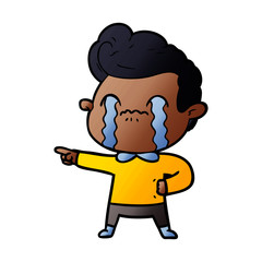 cartoon man crying
