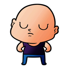 cartoon bald man