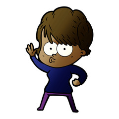 cartoon woman