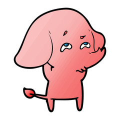 Obraz premium cartoon elephant remembering