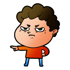 cartoon angry man