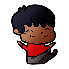 cartoon happy boy