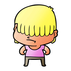 cartoon boy with untidy hair