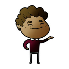 cartoon friendly man