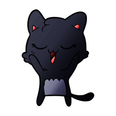 happy cartoon cat