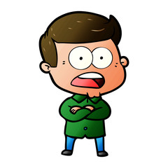 cartoon shocked man