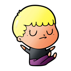cartoon grumpy boy