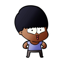 cartoon happy boy
