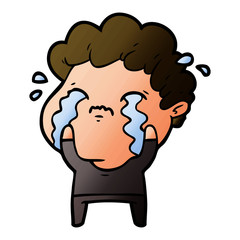 cartoon man crying