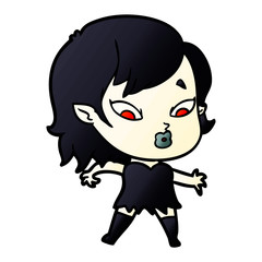 Obraz premium cute cartoon vampire girl