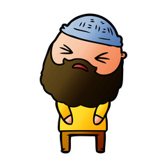 Obraz premium cartoon man with beard