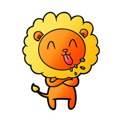 happy cartoon lion