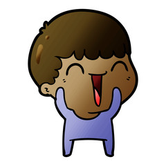 cartoon happy man