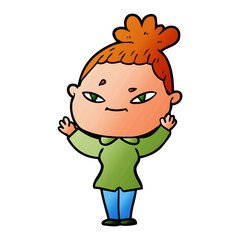cartoon woman