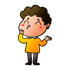 cartoon man pouting