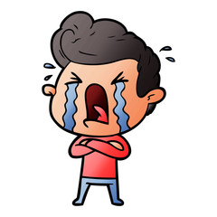 cartoon crying man
