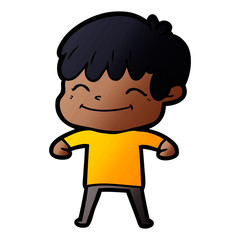 cartoon happy boy