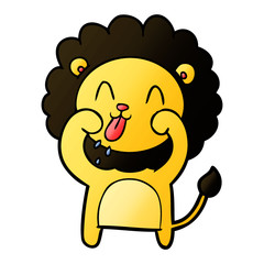 happy cartoon lion