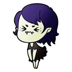 annoyed cartoon vampire girl