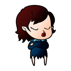 cute cartoon vampire girl