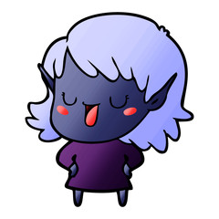 cartoon elf girl