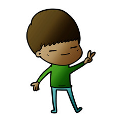 cartoon smug boy