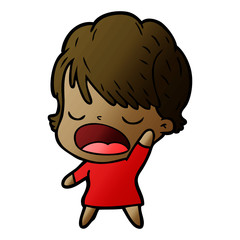 cartoon woman talking