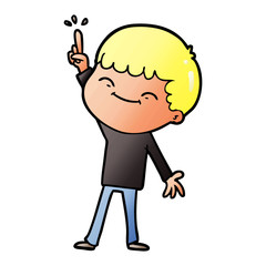 cartoon happy boy