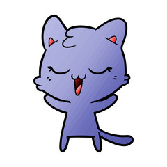 happy cartoon cat