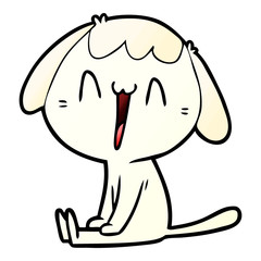 cartoon laughing dog