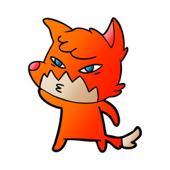 clever cartoon fox