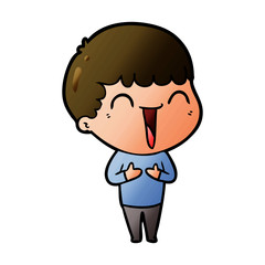 cartoon happy man